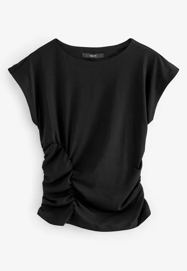 Buy NEXT Ruched Cap Sleeve Top 2025 Online | ZALORA
