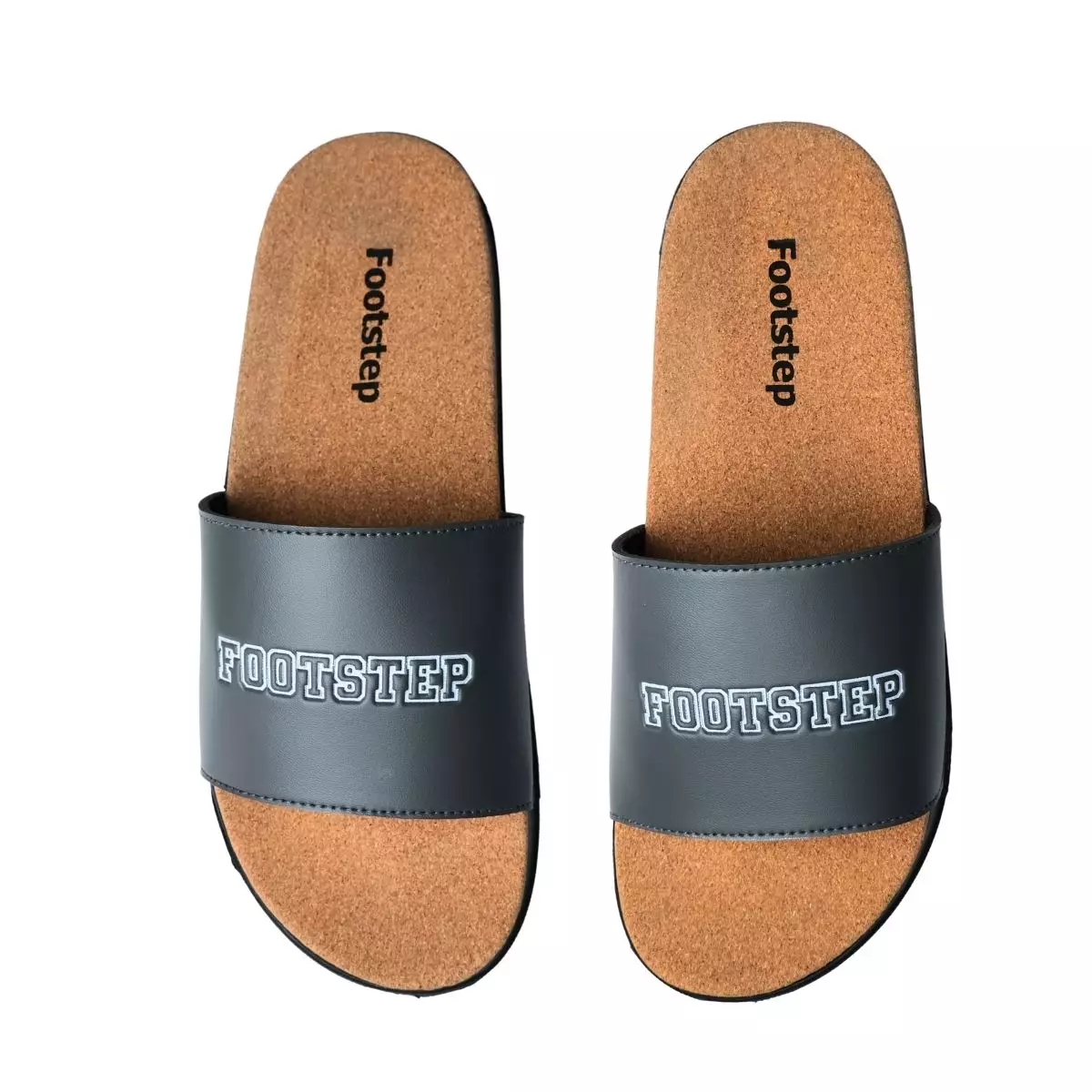 Footstep Footwear Sandal Pria Slide Shelby Grey White Original Sandal