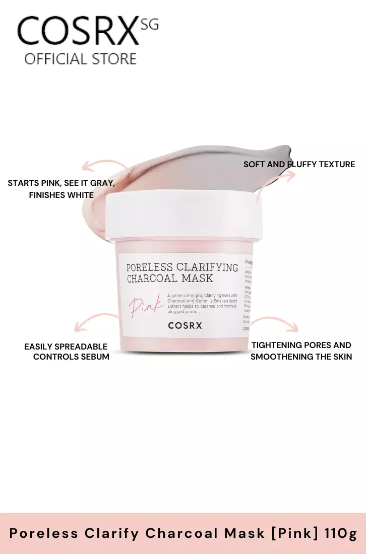 Cosrx Poreless Clarify Charcoal Mask [Pink] 110g (New Batch)
