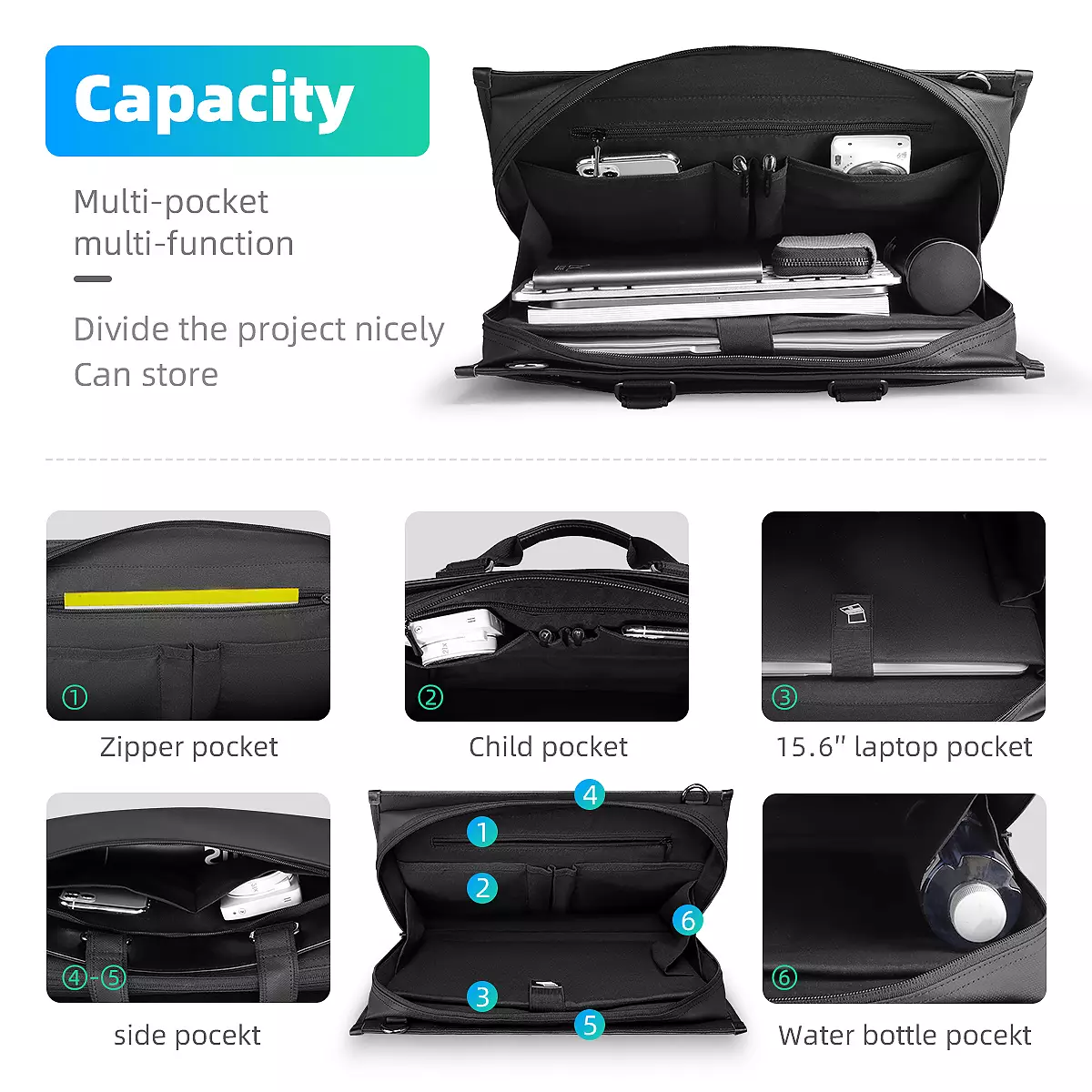 Mark Ryden MR8003 Tas Jinjing Kantor Kerja Laptop 15.6 Inch Business