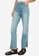 Trendyol blue Slit Flare Hem Jeans EA78FAA4019D90GS_1