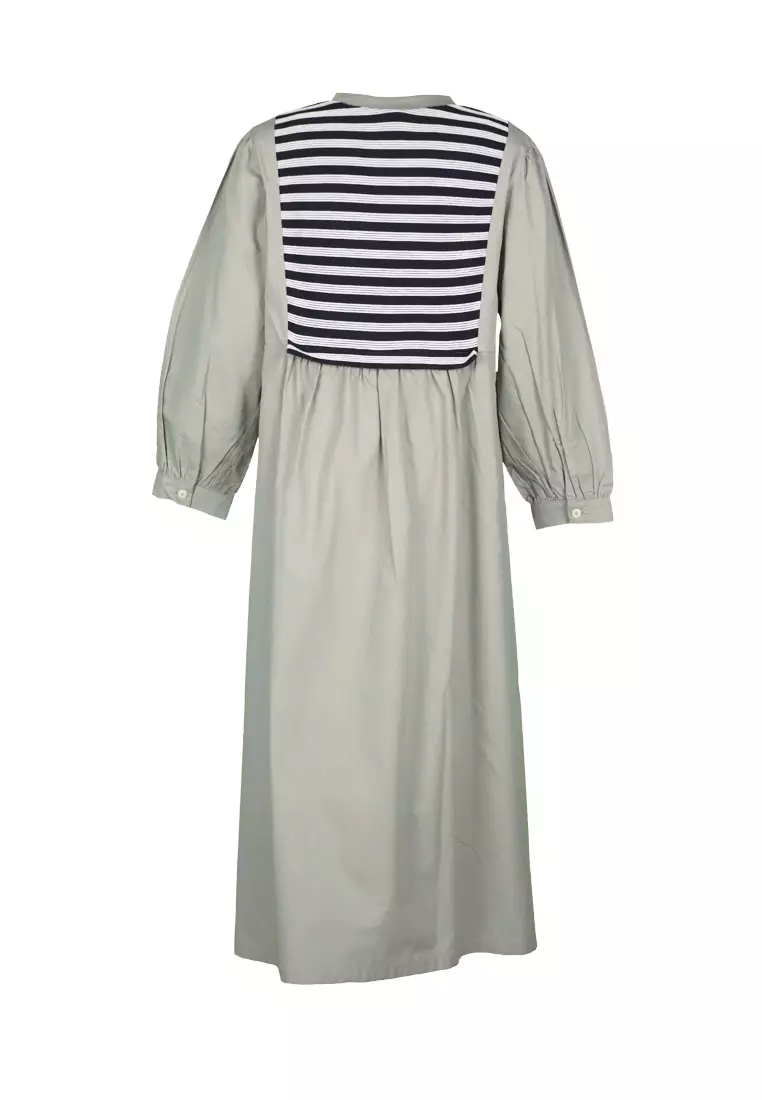 Pito Dito Girl Narathiwat Gamis Anak Hijau Motif Salur - Size 4