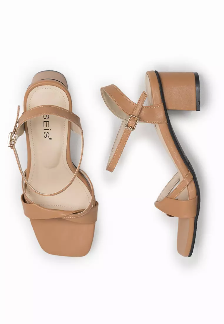 SEIS Amanda Sandal Heels Wanita Hak 5 cm - BROWN