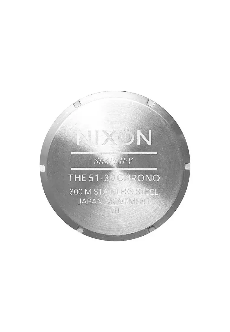 NIXON 51-30 CHRONO LEATHER GREY/ROSEGOLD A1242064