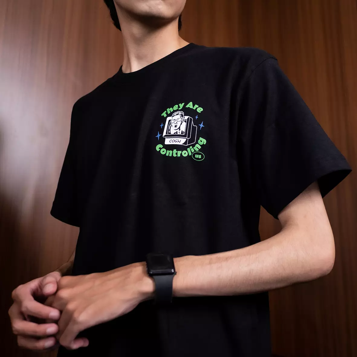 Cogen Kaos Tshirt Hitam T Shirt Black Basic - Controling Us