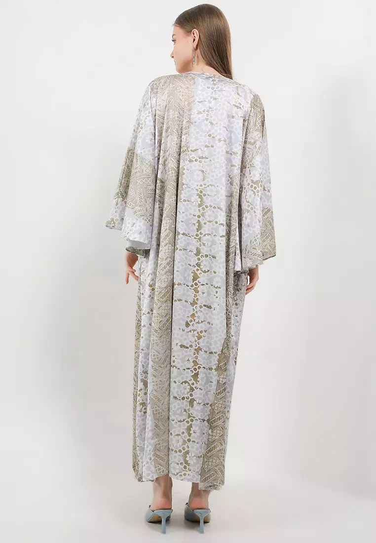 Bell S/ Printed Sateen Maxi Dress