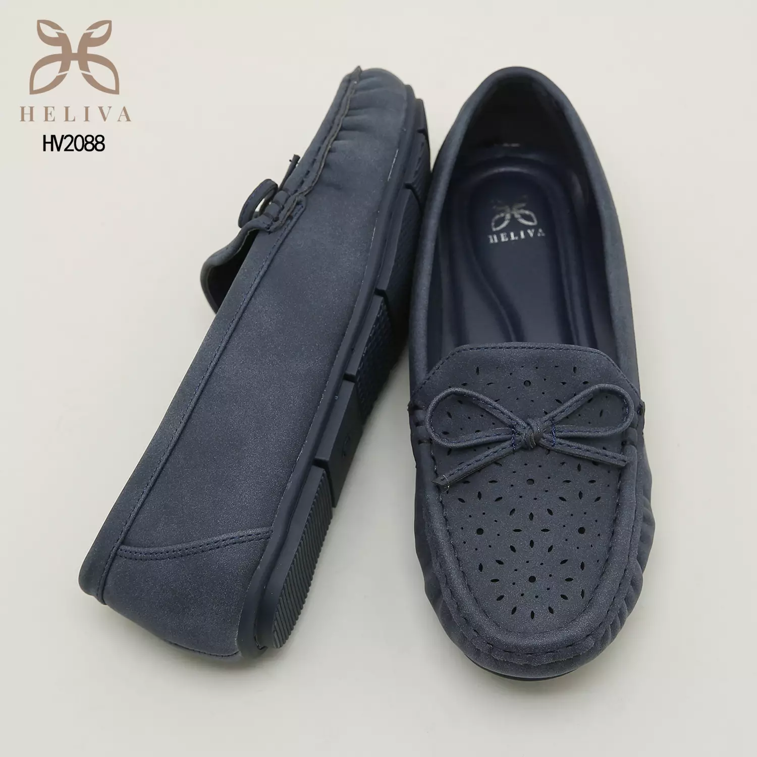 Heliva Elysia Loafers Slip On Bow Shoes
