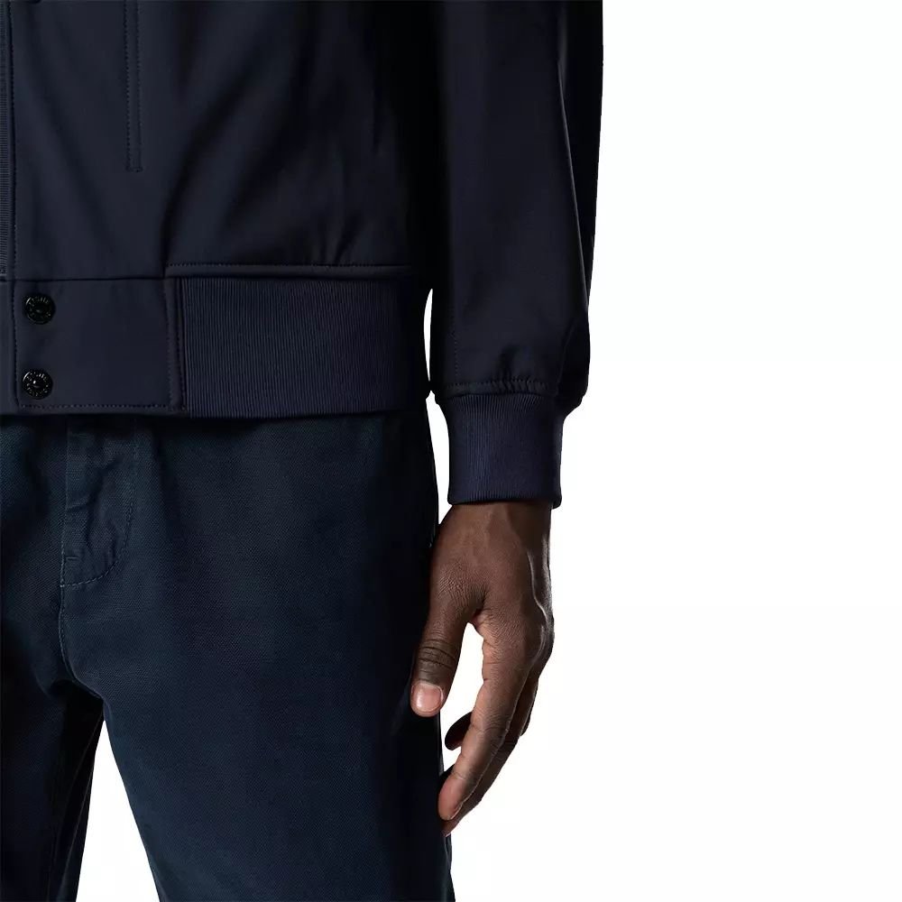 4100118 Light Soft Shell-R E.Dye Technology In Recycled Polyester Hooded Jacket Navy Blue
