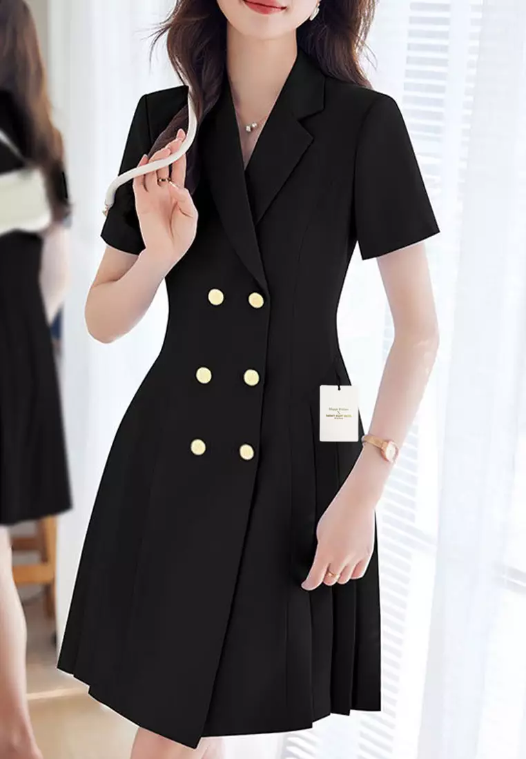 Elegant Short Sleeve Suit Dress YGH-EY8910