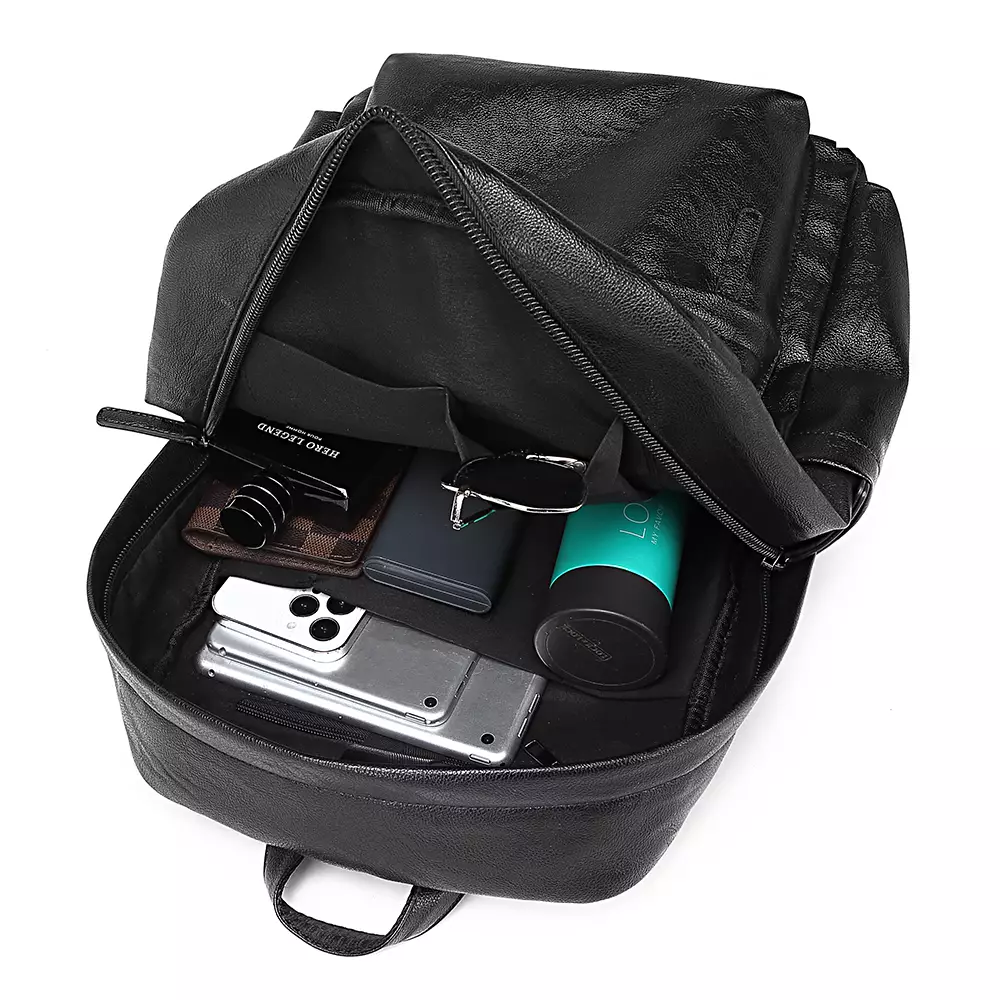 Luminox Tas Ransel Kasual Kulit PVC Sintetis IGA - Tas Ransel Pria Wanita Unisex - Backpack Daypack