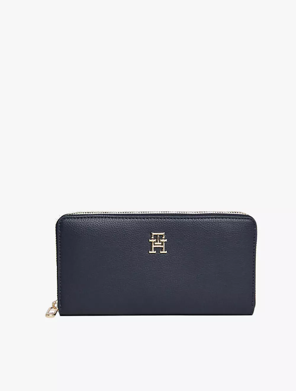 TOMMY HILFIGER ACCESSORIES ESSENTIAL TH MONOGRAM LARGE ZIP AROUND WALLET Navy