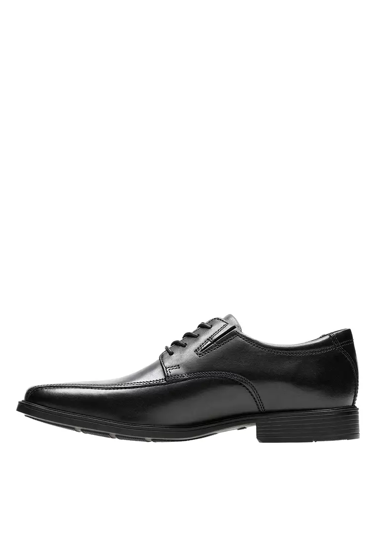 Tilden Walk Black Leather Mens Dress Shoes - Wide Feet