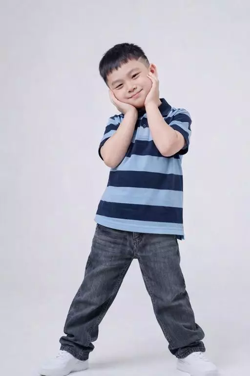 Osella Kids Basic Regular Fit Stripe Polo Shirt 3220660136 | Kaos Polo Garis Garis Lengan Pendek Anak Laki Laki
