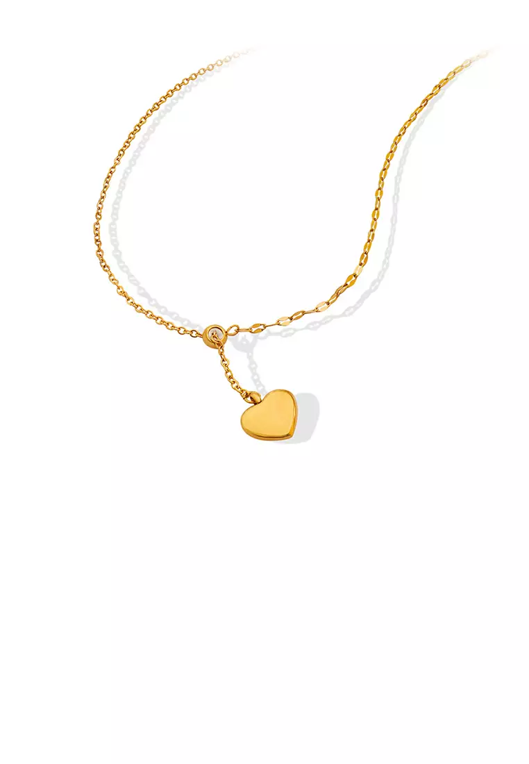 Gold tassel pendant discount necklace