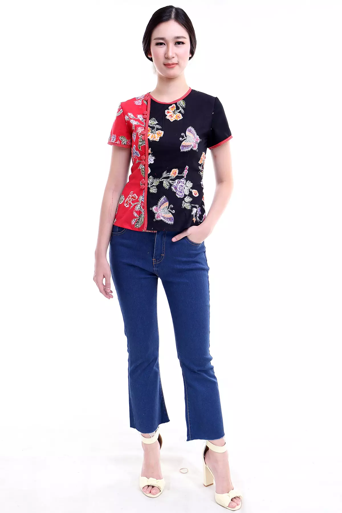 Shanti Asoka Two Tone Blouse Batik