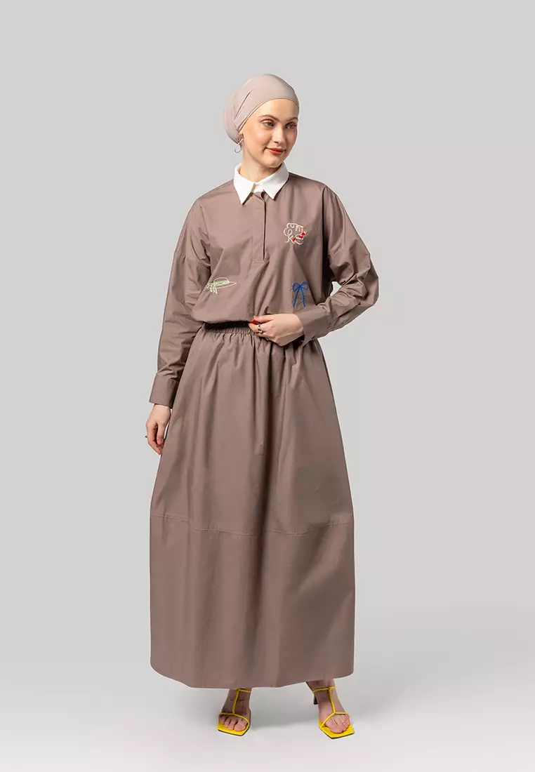 Kami Jolla Balloon Skirt Taupe