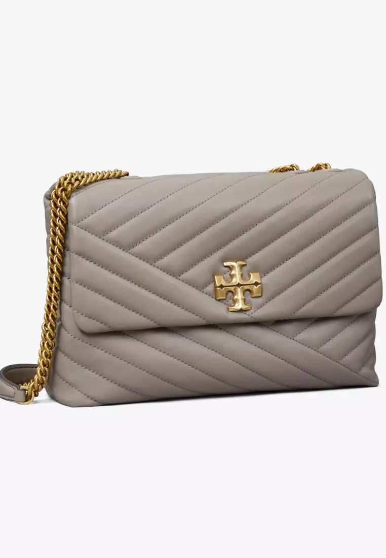 Jual Tory Burch Tory Burch Kira Chevron Convertible Shoulder Bag Grey