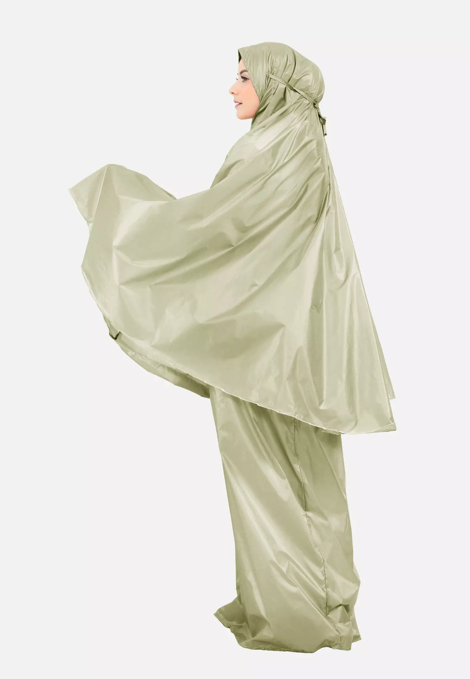 Zelena - Zalina Basic Prayer Set | Mukena Traveling Polos 2in1 - Pear Green