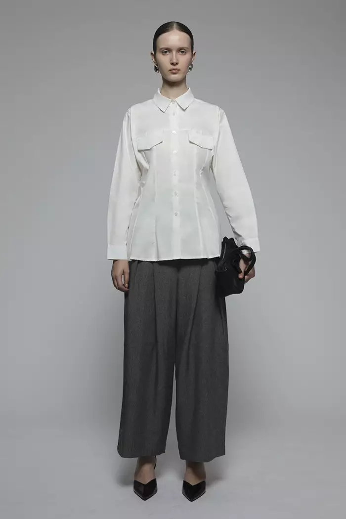 COTTONINK - Atasan Kemeja Wanita Off-white Gesso #StudioEssentials