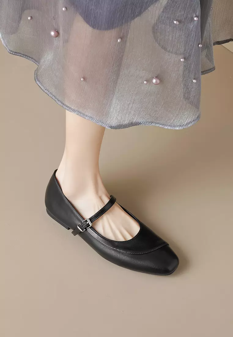 French Style Microfiber Leather Mary Jane Shoes WW821-2