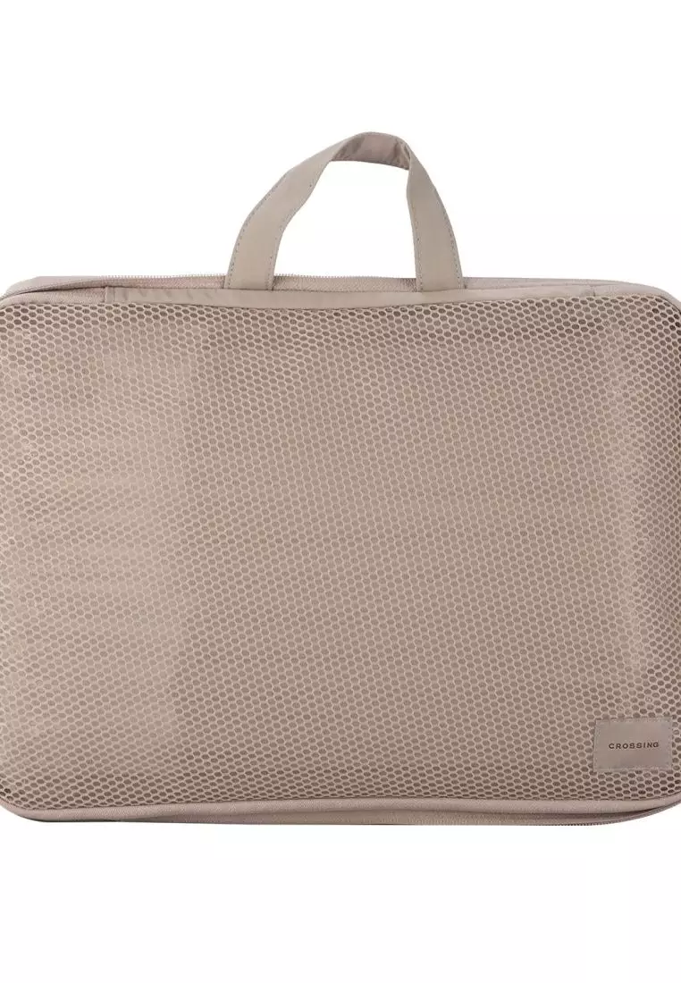 Crossing Waterproof Ripstop Nylon Compression Packing Cube Set (2-Piece Set) - Light Grey