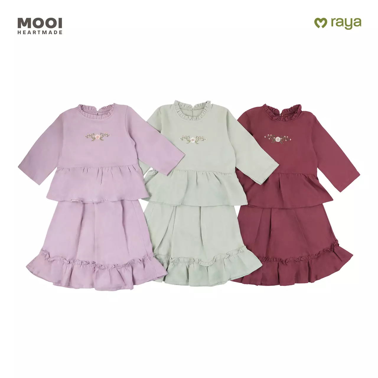 Mooi Setelan Anak Perempuan Raya Collection Ghina Tunik Set V1 - Lilac
