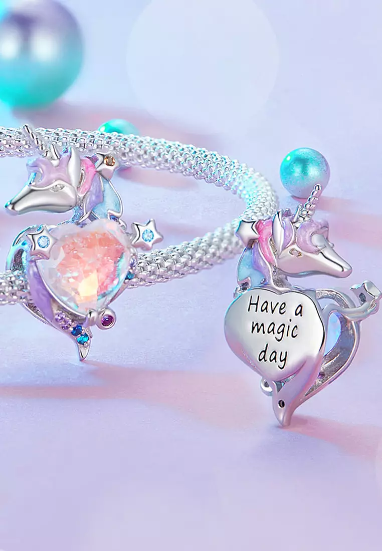 Solid Silver Mystic Majesty Unicorn Charm