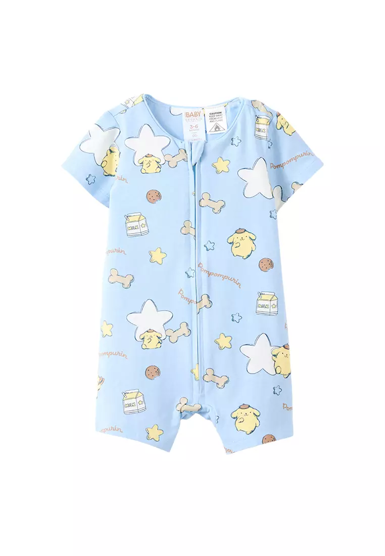 The Short Sleeve Zip Romper Licensed