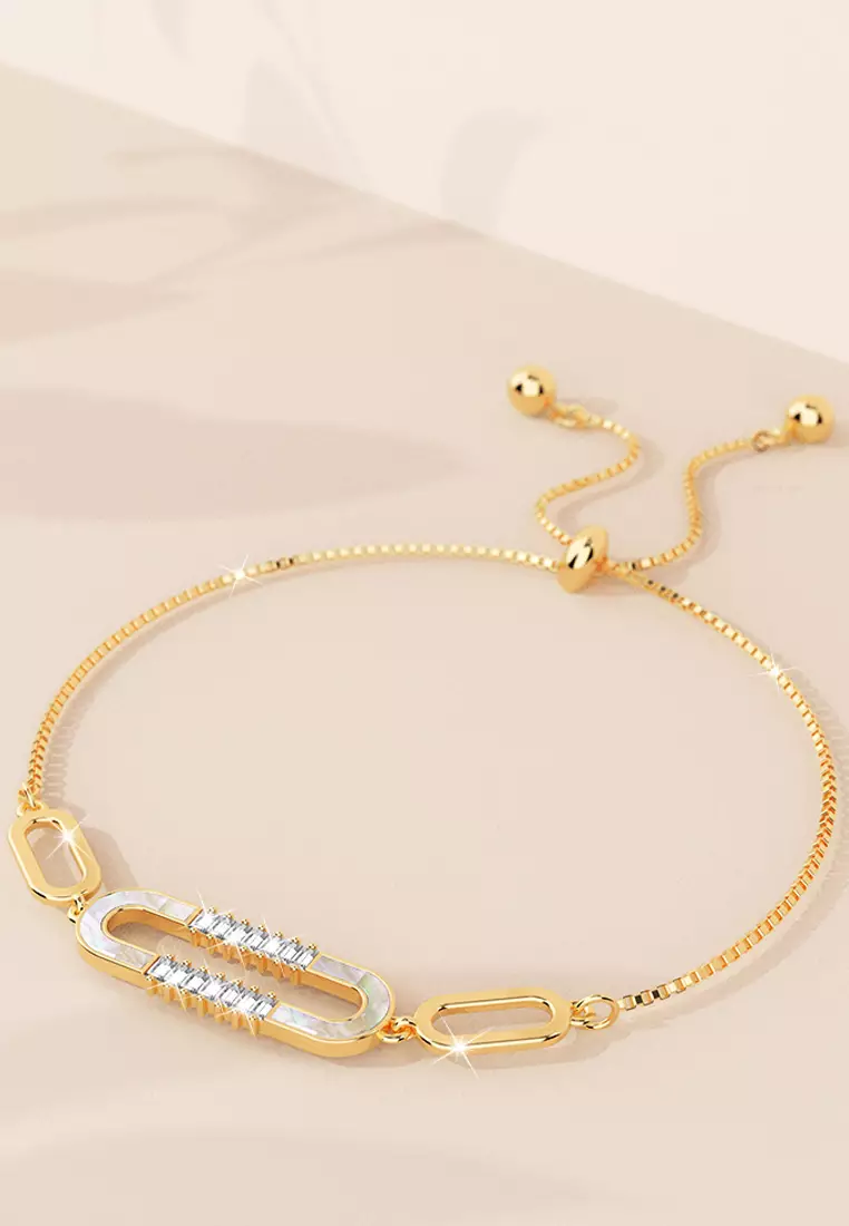 Gold slider sale bracelet