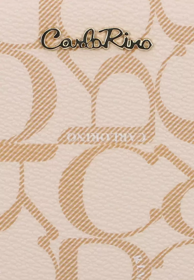 Medium Beige Carlo GEO Zip Around Wallet