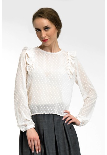 Dotted Blouse with frill