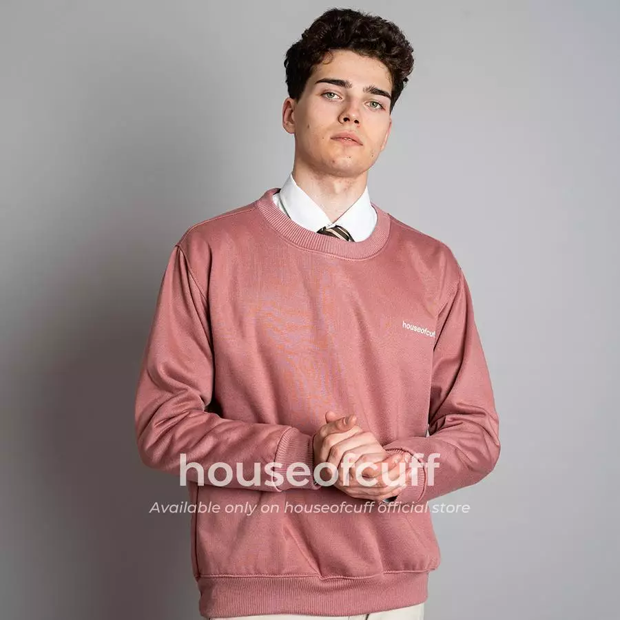 Houseofcuff sweater crewneck basic outer dusty pink