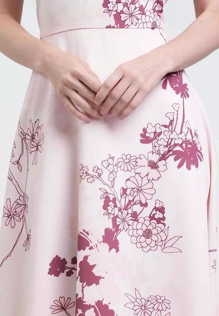 Anya V-Neck Floral A-Line Dress