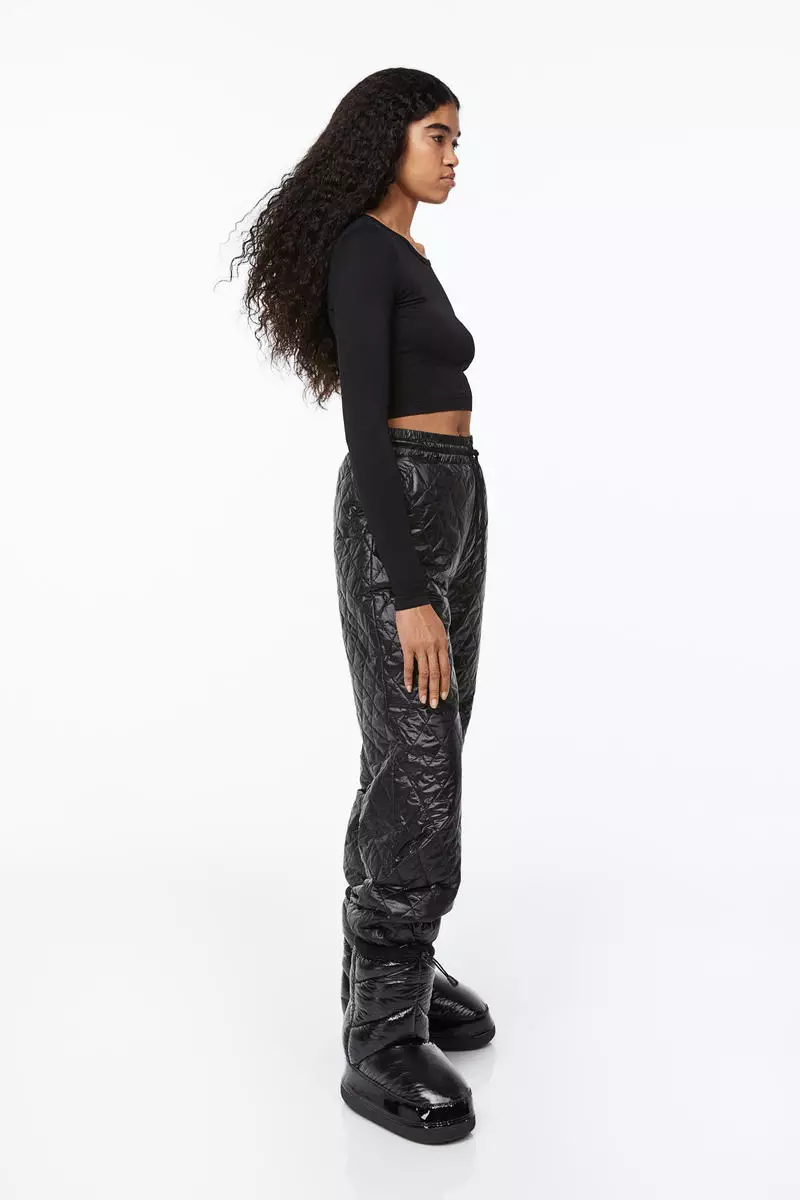 Quilted Trousers, Black
