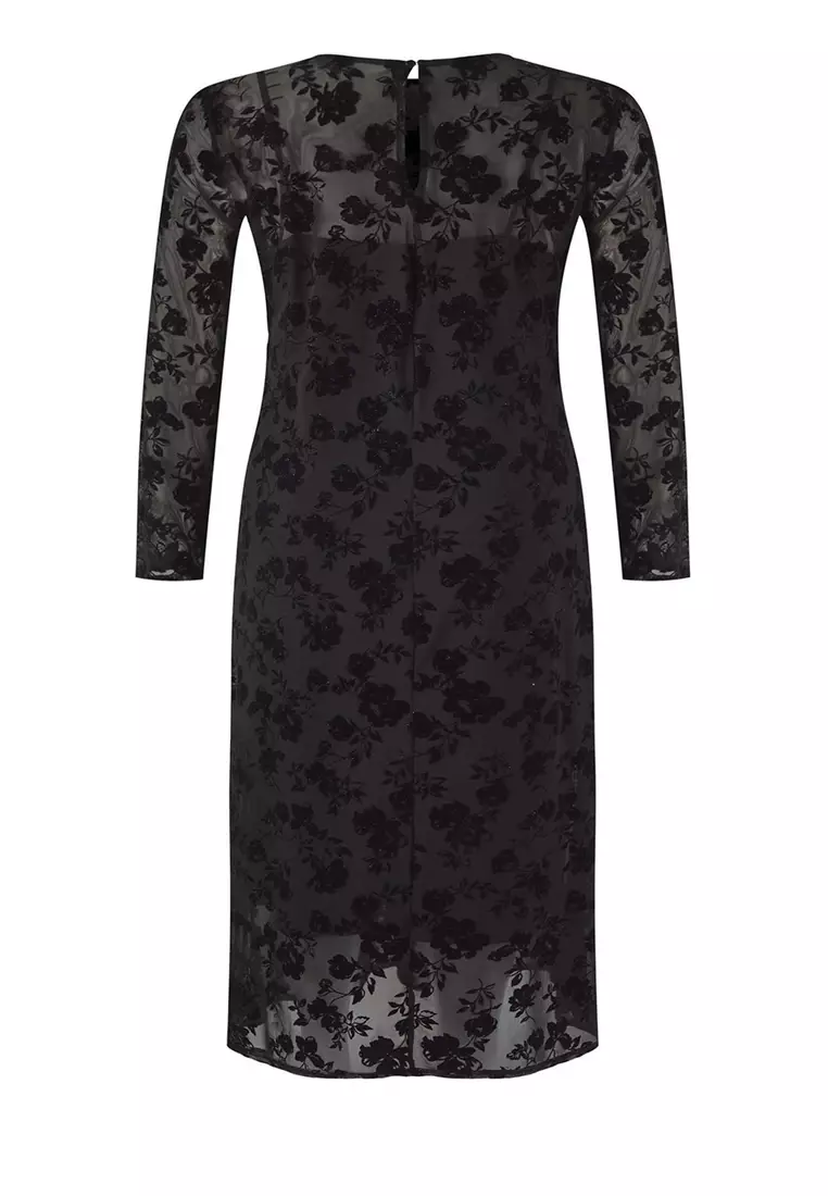 Plus Size Floral Tulle Dress