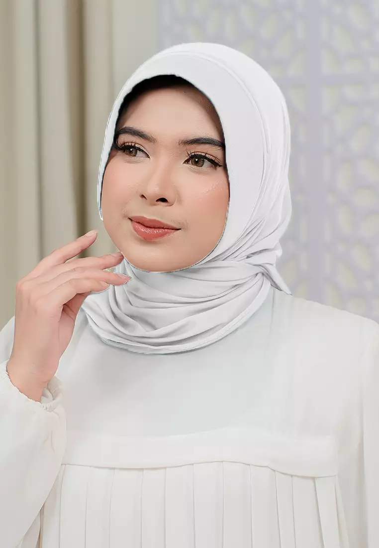 HIJAB INSTAN SOFTPAD AMEENA - WHITE