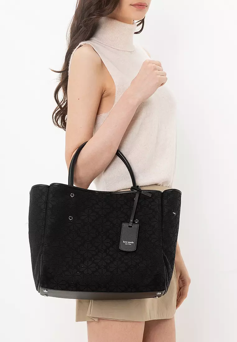 Spade Flower Jacquard Medium Everything Tote Bag (cq)