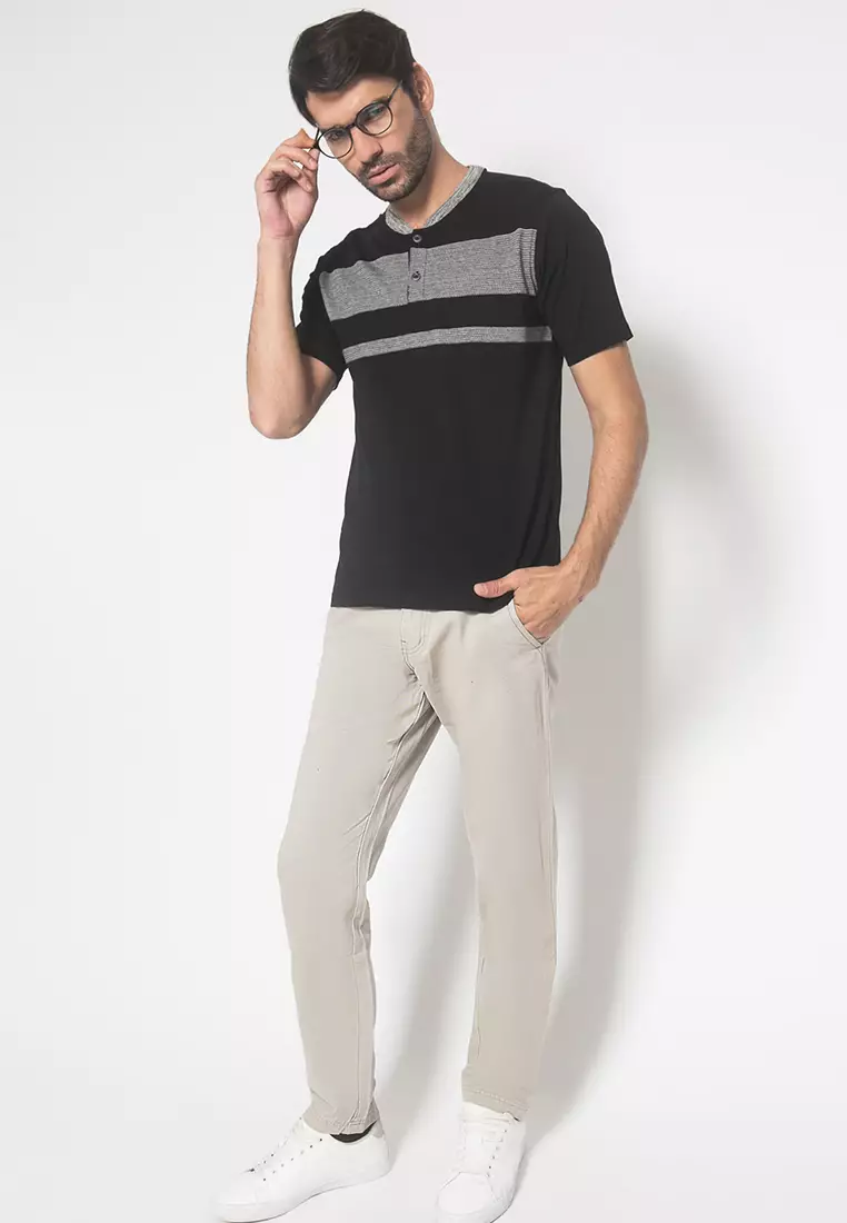 LGS - Celana Panjang Chinos Casual Pria Warna Cream Terang - CCT.500.037.005.C