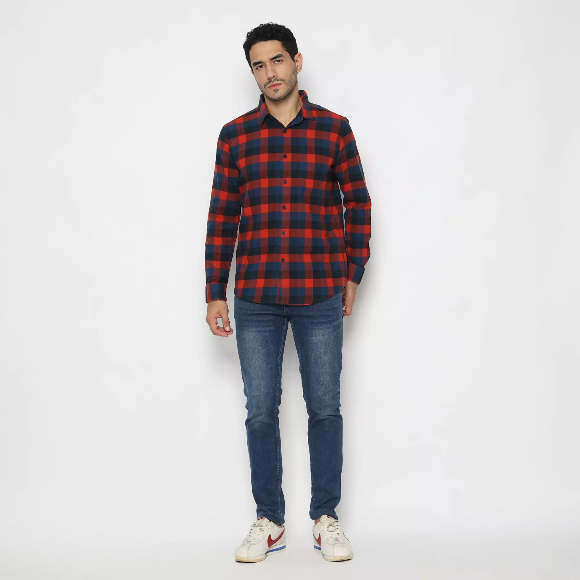 Platini Kemeja Flanel Pria Lengan Panjang Katun 76496