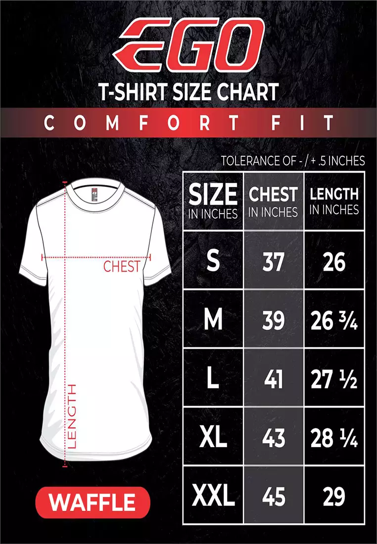 Round Neck Waffle Tee Short Sleeves