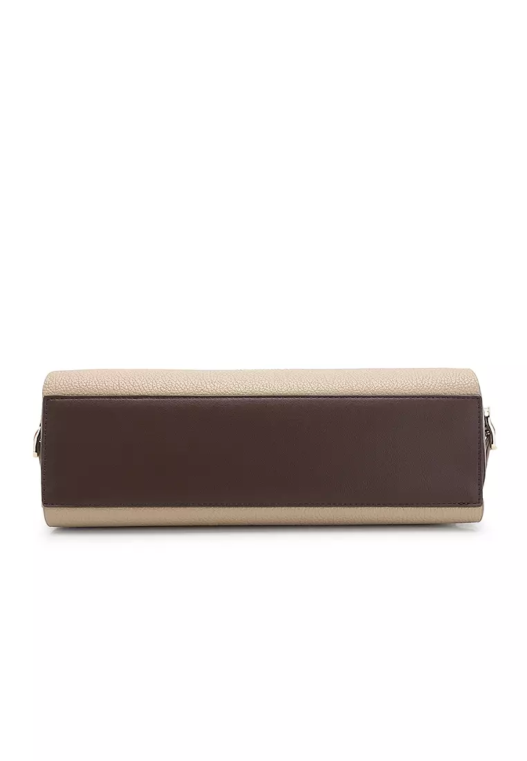 Women's Shoulder Bag / Top Handle Bag - Khaki / Coffee