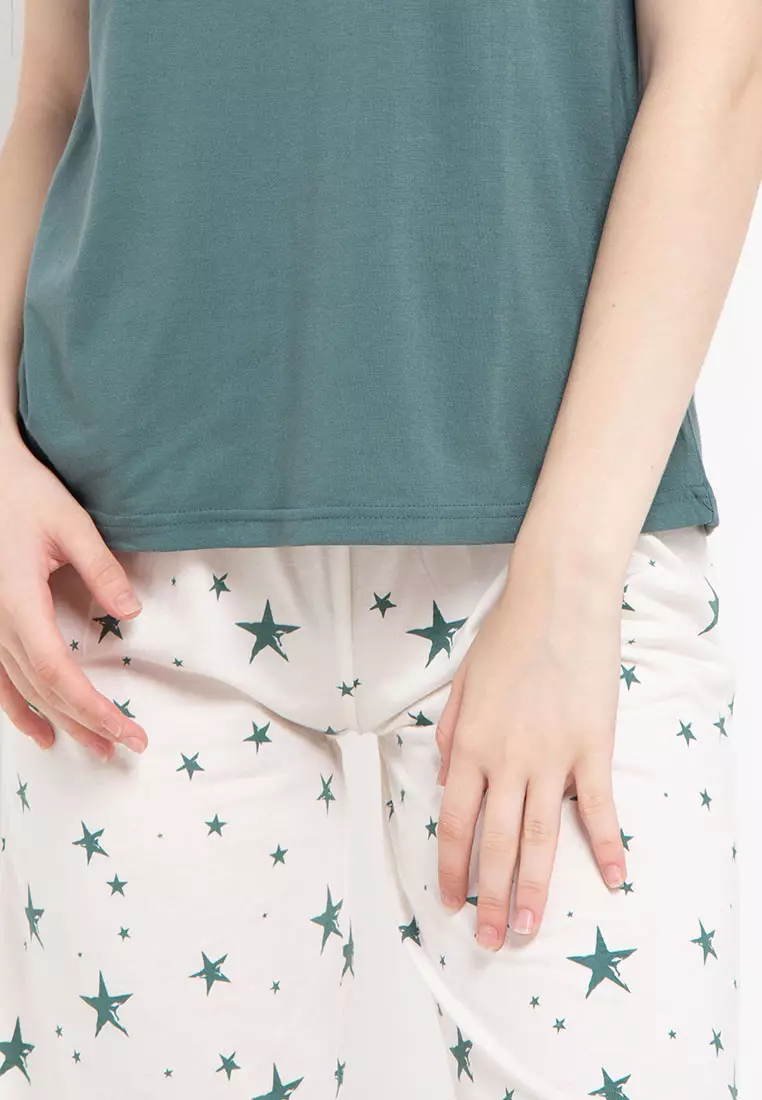 Pyjama Pijama Short Sleeve Short Pants Sleepwear