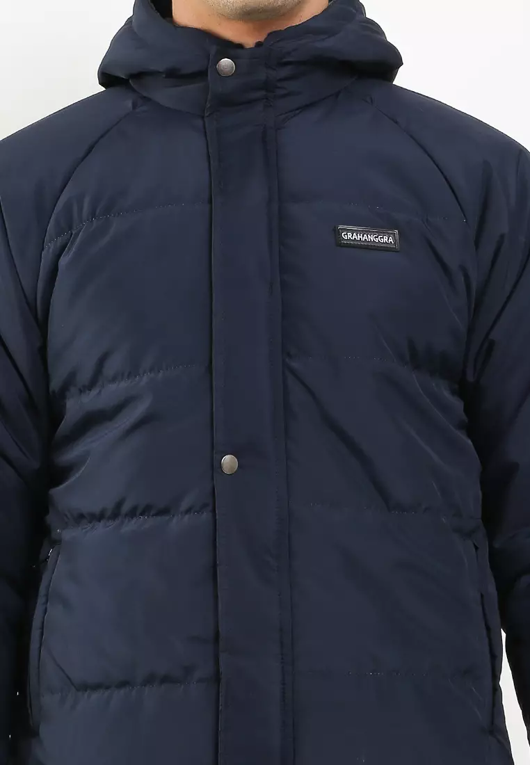 GRAHANGGRA Jaket Puffer Premium - Navy Blue