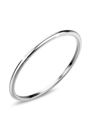 925 Signature silver 925 SIGNATURE Solid 925 Sterling Silver Round Tubular Stacking Ring FCABAAC84AE7A7GS_1