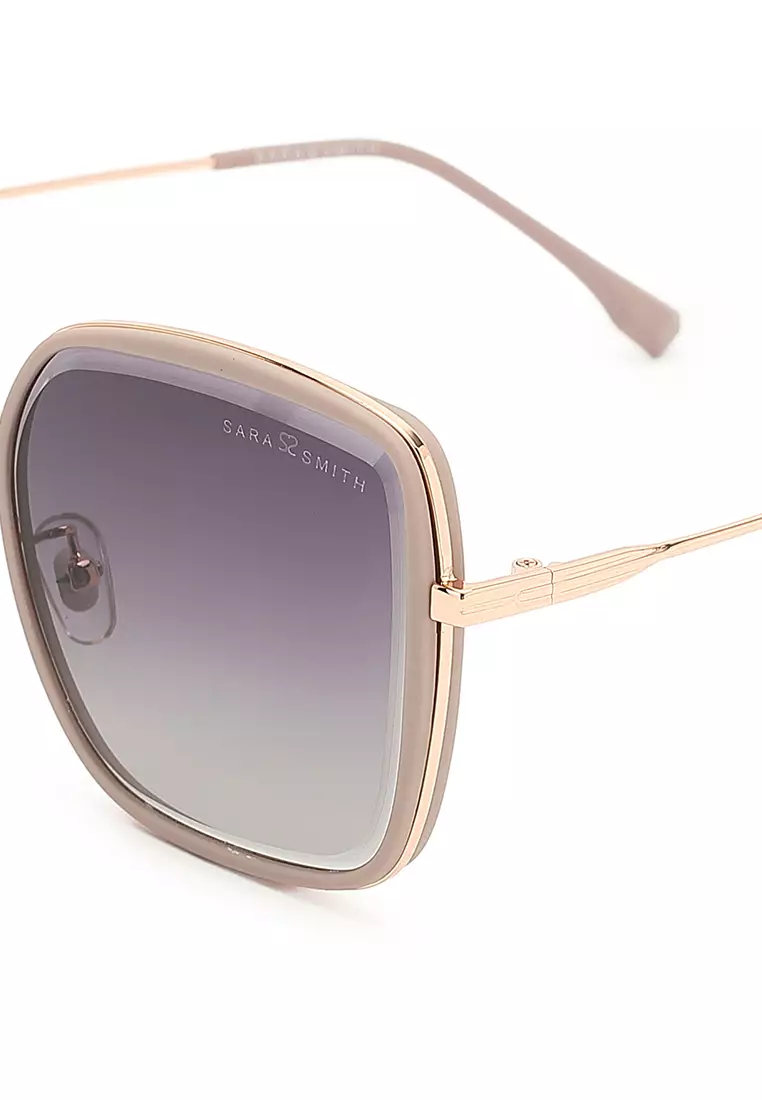 Unisex Fashion Sunglasses (Kacamata Hitam) - Ungu / Abu-Abu