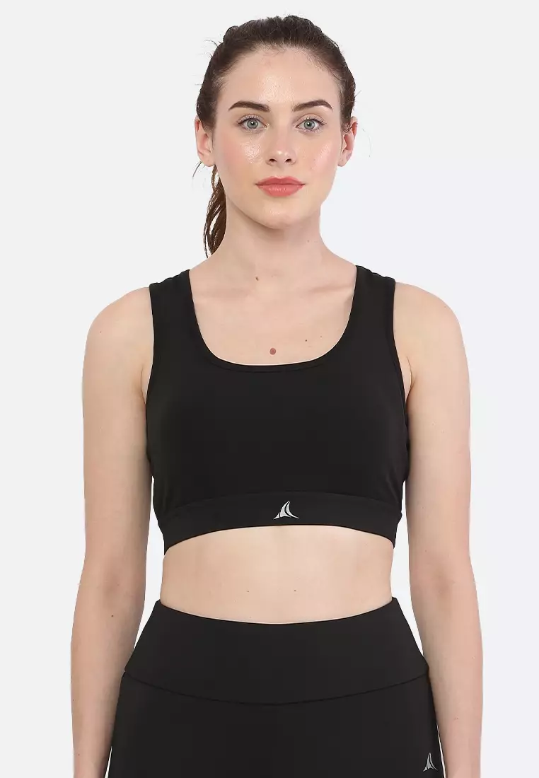 Fitleasure Fitleasure Black Basic Essential Coord Workout/Running Sports Bra  2024, Buy Fitleasure Online