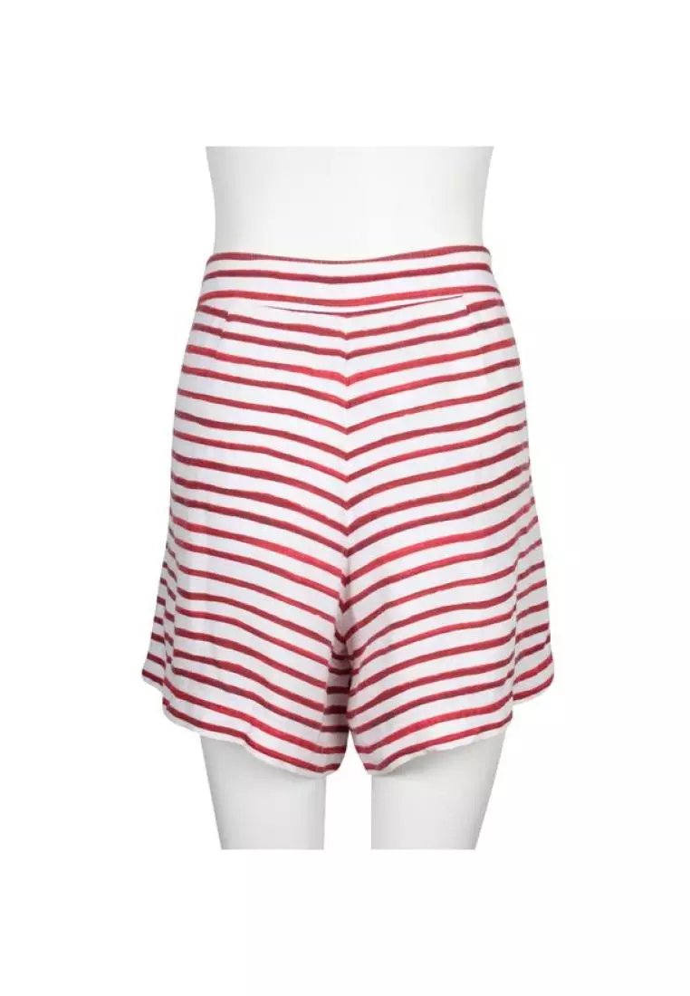 White and red store shorts
