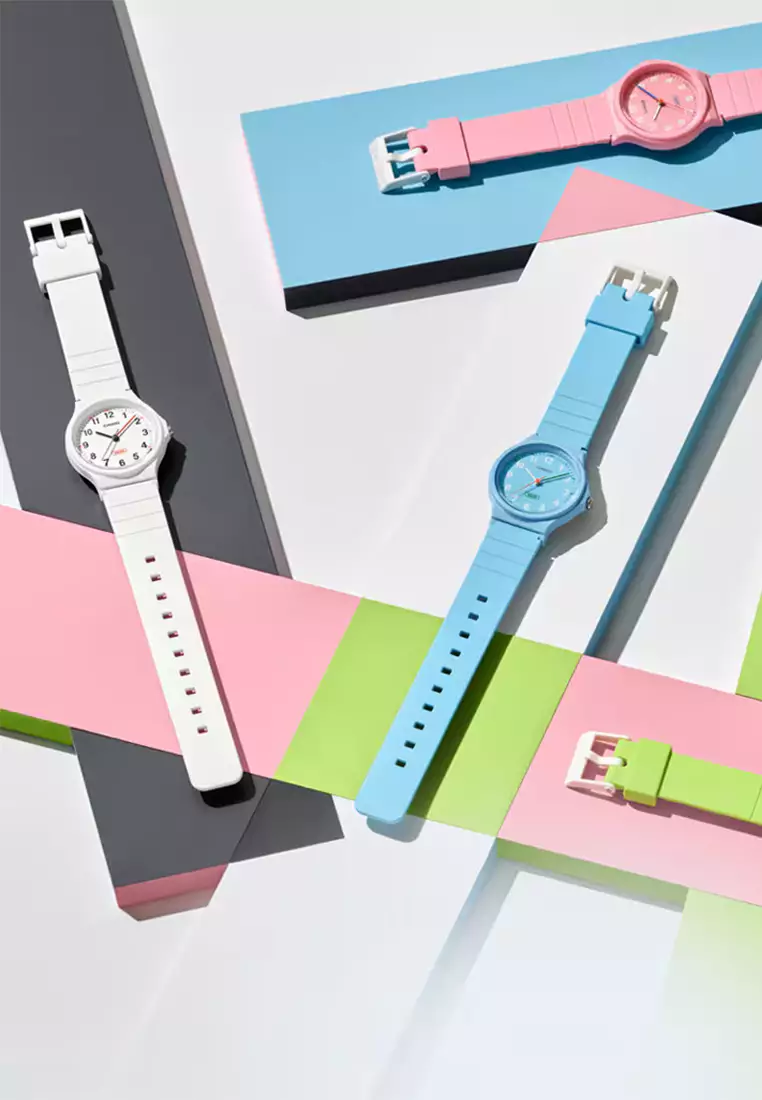 Casio POP Series - Jam Tangan Analog Wanita - White Resin Band - LQ-24B-7B