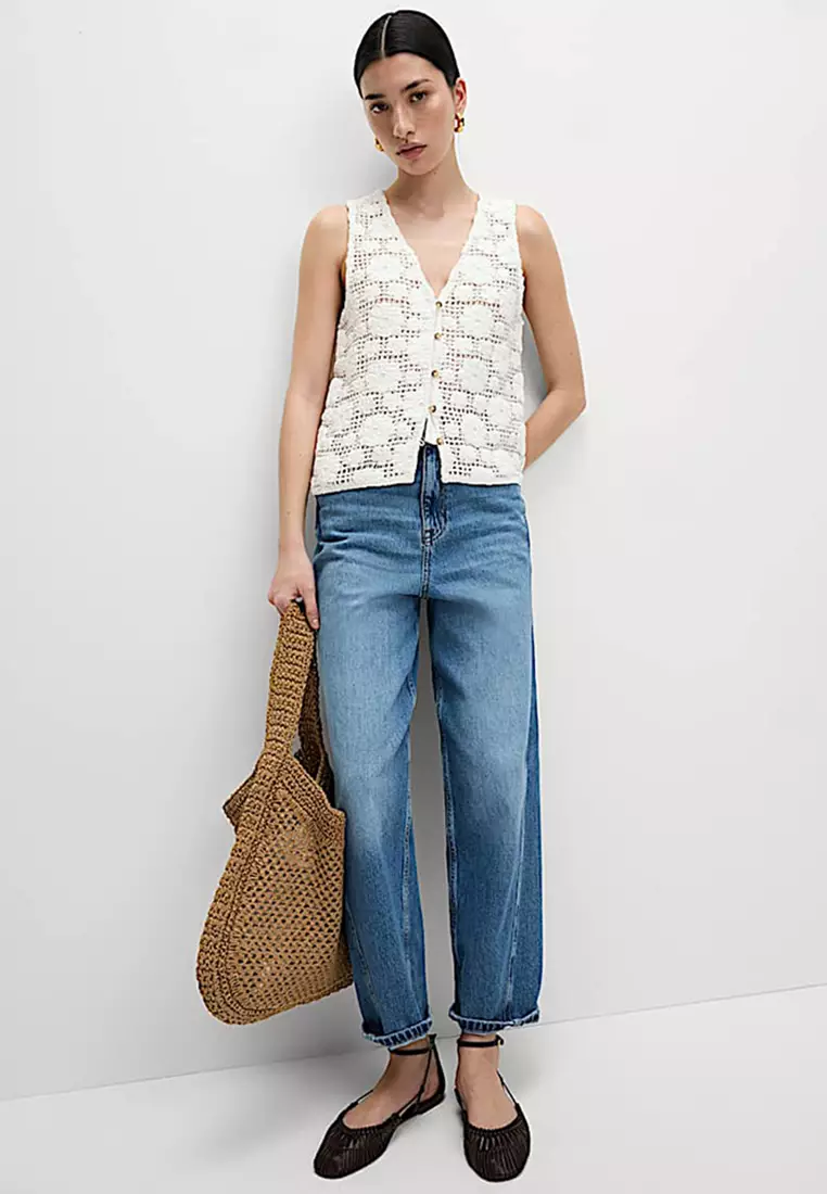 Pure Cotton Textured Vest