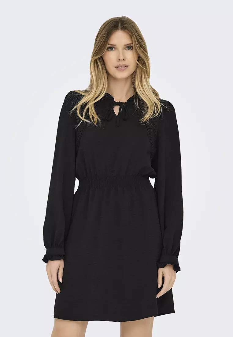 Mette Long Sleeve Lace Tape Dress